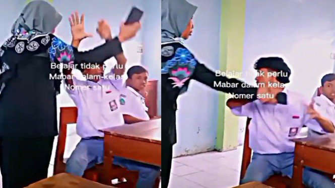 Viral Siswa Melawan Gurunya saat Ponsel Dirazia